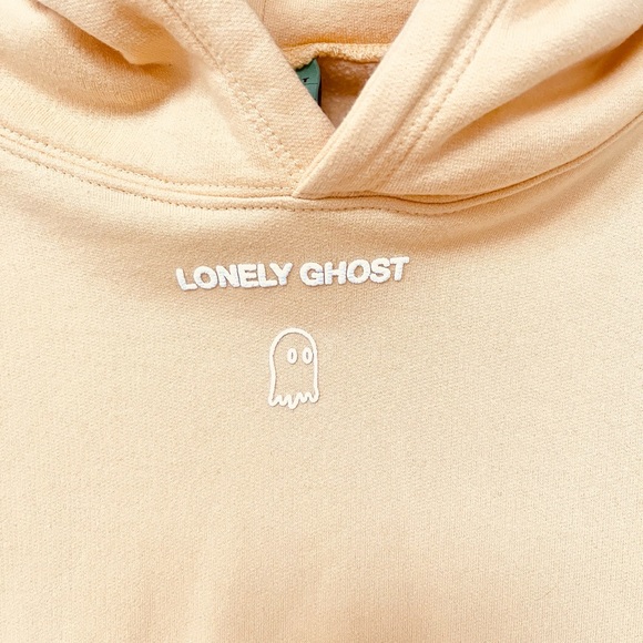 LONELY GHOST Tops Lonely Ghost Yellow Hoodie Text Me When